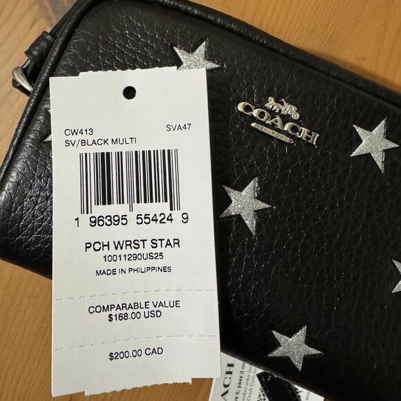 🌟 Coach Pouch Wristlet With Star Print - Picture 6 of 10